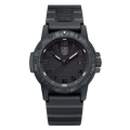 Black Luminox Leatherback SEA Turtle Giant watch with a black dial and strap.