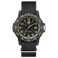 Luminox Leatherback SEA Turtle Giant 0333 watch with black nylon strap and black dial.