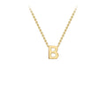 9K Yellow Gold 'B' Initial Adjustable Letter Necklace 38/43cm