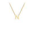 9K Yellow Gold 'N' Initial Adjustable Letter Necklace 38/43cm