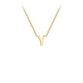 9K Yellow Gold 'Y' Initial Adjustable Letter Necklace 38/43cm