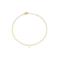 9K Yellow Gold Mini Initial 'Y' Bracelet 15.5-19cm | The Jewellery Boutique