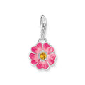 THOMAS SABO charm pendant with pink flower | The Jewellery Boutique Australia