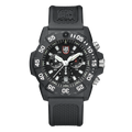 Luminox Navy SEAL Chronograph watch with black dial and rubber strap