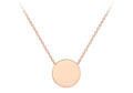 9K Yellow Gold 10mm Disc Adjustable Necklace 41cm-43cm