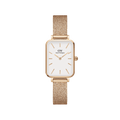 Daniel Wellington Quadro 20X26 Pressed Melrose Rose Gold & White Watch
