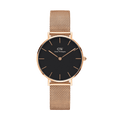 Petite 32 Melrose Rose Gold & Black Watch