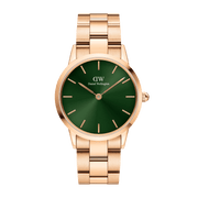 Daniel Wellington Iconic Link Emerald 36 Rose Gold & Green Watch