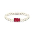 THOMAS SABO x HARIBO: Silver Pearl bracelet Strawberry red Goldbear