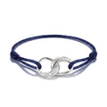 Textile bracelet Together dark blue with zirconia | THOMAS SABO Australia