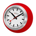 Official Swiss Railways Globe Clock 60mm Red