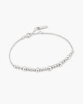 Silver Alternating Bezel-Set Bracelet