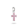 Charm pendant cross with pink stones Connect | THOMAS SABO Australia