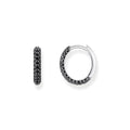 Hoop earrings with black zirconia pavé | The Jewellery Boutique