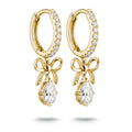Hoop earrings Bow with zirconia in teardrop shape | THOMAS SABO Australia