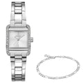 DKNY Mini Silver 21x27mm Womens Watch + Silver Bracelet