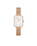 Daniel Wellington Quadro 20x26 Bezel Mesh White Mother of Pearl Rose Gold Watch