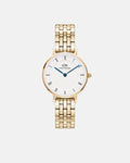 Daniel Wellington Petite Roman Numerals 28 5-Link G White Watch