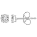 Stud Earrings with 0.15ct Diamonds in 9K White Gold