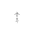 Silver Star Dangle Barbell Single Earring | The Jewellery Boutique Australia