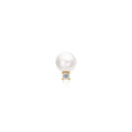 Gold Shell Pearl with Sparkling Accent Barbell Single Earring | The Jewellery Boutique Australia