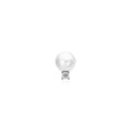 Silver Shell Pearl with Sparkling Accent Barbell Single Earring | The Jewellery Boutique Australia