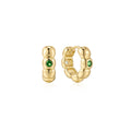 Ania Haie Gold Reversible Puffy Huggie Hoop Earrings
