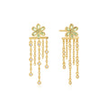 Ania Haie Gold Floral Tassel Drop Stud Earrings