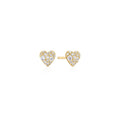Ania Haie Gold Pave Heart Stud Earrings | The Jewellery Boutique Australia
