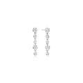 Ania Haie Silver Molten Cascade Bezel-Set Drop Stud Earrings | The Jewellery Boutique Australia