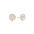 Ania Haie Gold Pave Disc Stud Earrings