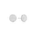 Ania Haie Silver Pave Disc Stud Earrings