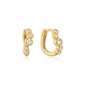 Ania Haie Gold Small Sparkling Tide Huggie Hoop Earrings