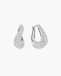 Ania Haie Silver Wave Huggie Hoop Earrings E079-11H