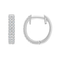 0.25ct Diamond Double Row Huggie in 9K White Gold