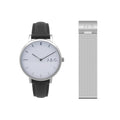 Jag Camden Black Leather Watch and Mesh Strap Set 32mm Watch