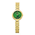 Kelly Womens Green Dial 27mm Gold Watch