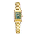 Sienna Womens Green Dial 22mm Gold Watch