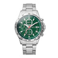 Callum Mens Green Dial 42mm Silver Watch
