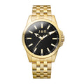Ethan Mens Black Dial 41mm Gold Watch