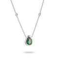THOMAS SABO Necklace with Green Teardrop Stone Silver