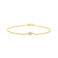 0.15ct Lab Grown Diamond 16-18cm Bracelet in 9K Yellow Gold | The Jewellery Boutique