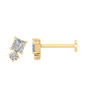 0.10ct Lab Grown Diamond Flat Back Earring in 9K Yellow Gold