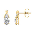 2.18ct Oval Lab Grown Diamond Twist Stud Earrings in 9K Yellow Gold