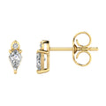 0.35ct Pear Lab Grown Diamond Asterly Stud Earrings in 9K Yellow Gold