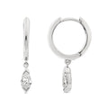 0.45ct Pear Lab Grown Diamond Asterly Earrings in 9K White Gold