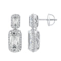 3.90ct Lab Grown Diamond Northern Ray Earrings in 18K White Gold