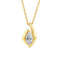 0.10ct Marquise Lab Grown Diamond Necklace in 9K Yellow Gold