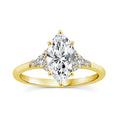 1.67ct Marquise Lab Grown Diamond Vintage Ring in 9K Yellow Gold
