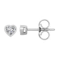 0.20ct Heart Lab Grown Diamond Stud Earrings in 9K White Gold
